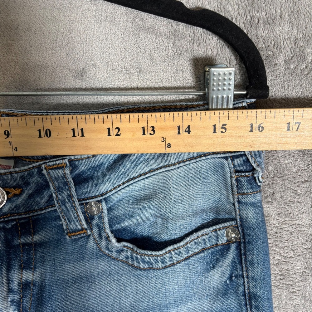True Religion Section Bootcut Blue Jeans Mens Size 32 Medium Wash Y2K Denim - Picture 9 of 13